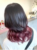 ブリーチダブルカラーピンクグラデーションカラー