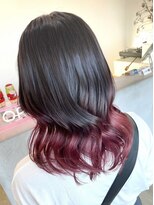アーブル ヘアーアンドメイク(ARBRE) ブリーチダブルカラーピンクグラデーションカラー