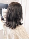 福山イルミナカラーCaary大人外ハネダークグレージュカラー