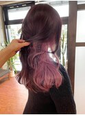 艶髪インナーピンクカラー