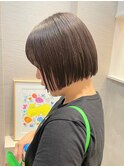 ミニボブ/ショートヘア/似合わせカット/グレージュ