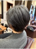 白髪ぼかし白髪染め＊アッシュグ＊４０代５０代６０代ミセスヘア