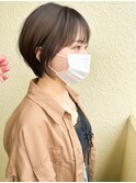 *滝田*似合わせショートカットボブマロンベージュ吉祥寺顔まわり