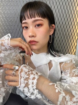 スリー バイ ベルベット 博多(THREE... by velvet) ダークブラックカラー/ダブルカラー/髪質改善/オージュア