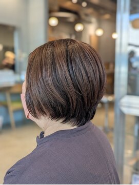 オーガニック リブ 川越(organic+live) 秋カラー。30代40代大人かわいいショートボブ