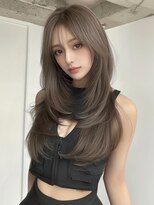 ランテルディ 渋谷(LANTERDIT)&nbsp;レイヤーカット 暗めグレージュ 韓国ヘア