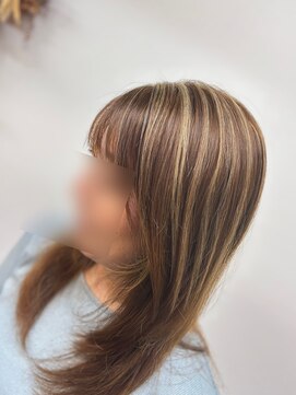 ヘアーサロン アイディ(HAIR SALON Id) セミロング大人ハイライトカラー