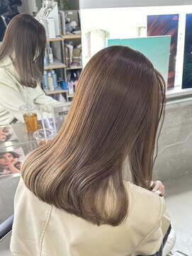 ラック(LUCK) ミルクティブラウン/船橋/くすみベージュ/細めハイライト