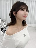 くびれミディアムレイヤー/顔まわりカット/美髪レイヤーカット