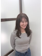 レアワンハナレ センター北美容院(lea/1 HANARE)&nbsp;スプリングレイヤー×ミルクティーベージュ