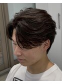 渋谷フェザーパーマニュアンスパーマ毛流れセンターパートウルフ