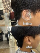 オーシャントーキョー 大阪(OCEAN TOKYO)&nbsp;ワックスなしツーブロックメンズセンターパートニュアンスパーマ