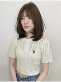 平田/ワンホンレイヤー/ミルクティーブロンド/ダークブルー/栄