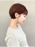 ハンサムショート/丸みショートボブ/20代30代40代50代/顔周り