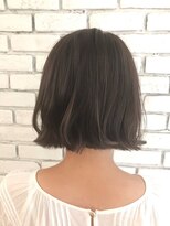 ヘアポケット スタイル店(HAIR POCKET) 切りっぱなしボブ×柔らかグレージュ