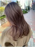 バレイヤージュ/ピンクベージュ