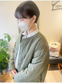 高塚/大人可愛い小顔マッシュショート丸み耳かけ20代30代