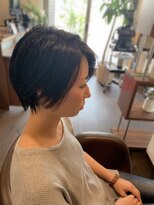 ヘアストーリー リズム(hair story r ism)&nbsp;暗髪ハンサムショート♪グレージュカラー♪30代40代50代