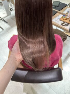 ヘアーメイクブランニュー セントラル 西大寺店(hair make Brand new central) 艶髪 髪質改善 ピンクブラウン
