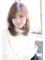 ラゴム 池袋(LAGOM)&nbsp;切りっぱなしボブ/美髪/ピンクブラウン[池袋/髪質改善]