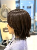 【切りっぱなしの伸ばしかけボブ】air銀座タワー　藤本麻衣