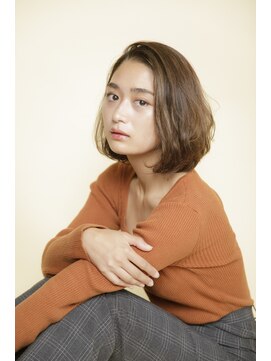 ルルディ バイ アフロディーテ銀座(luludi by APHRODITE) デザインカラー/レイヤーカット/オリーブベージュ/銀座