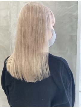 ラ メール ヘア デザイン(La mer HAIR DESIGN) ホワイトブロンドベージュハイトーンケアブリーチ