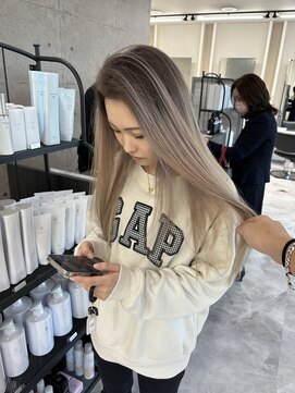 ウル 岡山駅店(ULu.) ハイライトハイトーンダブルカラー20代30代40代ULu岡山