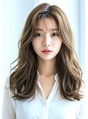 シースルーバングナチュラルベージュ　10代20代