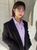 髪質改善カラー韓国レイヤー顔周りカットブリーチボブ立川._.