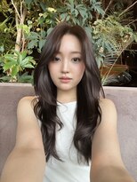 サイン 表参道(SIGN) 韓国ヘアーハッシュカットレイヤーカットグレージュブリーチ無し