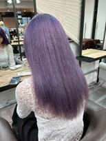 ベレーザ 渋谷(BELEZA)&nbsp;15109ブリーチ＆ダブルカラーラベンダーパープルレイヤーロング