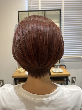 オールマイティービューティーモア(ALLMYTEA Beauty more+) すっきりショートカット×レッドブラウン