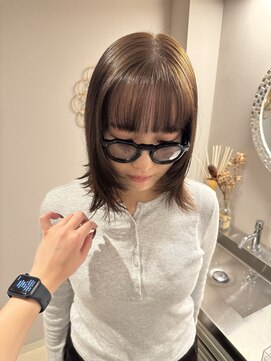 チャプター 問屋町(chapter) 透明感ケアカラーミルクティーブラウン顔まわりレイヤーカット