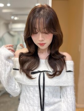 レア 表参道(L'ea) 黒髪クラゲヘアーオリーブグレー小顔ココアベージュ