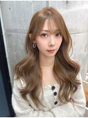 イメチェンヘアスタイル小顔に見せるヘアココアベージュ
