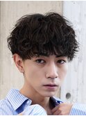 渋谷緩めシャドウパーマスパイラルパーマメンズマッシュウルフ