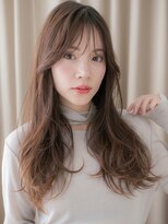 モッズヘア 越谷(mod's hair)&nbsp;ツーウェイバングブリーチなし毛先パーマレイヤーロング30代W