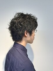 【ROSSO】メンズパーマ グランジ ミディアム【barbiere】