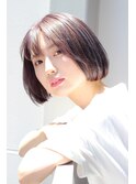 Lita遠藤 ナチュラルボブ ショートボブ ラベンダーアッシュ