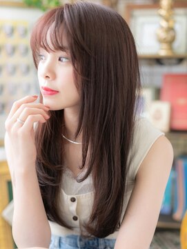 カバーヘア ブリス 上尾西口店(COVER HAIR bliss) ピンクカラーxシースルー前髪ロングレイヤーb上尾10代20代30代!