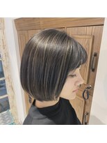 ナルヘアー 越谷(Nalu hair)&nbsp;ハイライトカラーボブシルエット