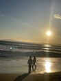 メム(MEM)&nbsp;初日の入り。湘南の海も綺麗でした。