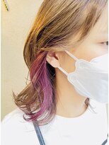 リアンヘアデザイン(Lian hair design)&nbsp;ピンク × バイオレット × インナーカラー