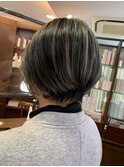 コントラストバレイヤージュショート