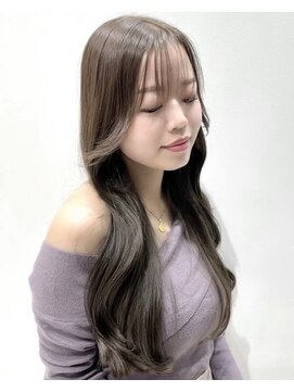 ワン バイ ジエクト(One by The Ect) 【レイヤーロング】オリーブグレージュヘルシーアッシュカラー