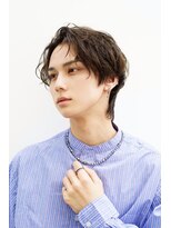 ゼンコー アオヤマ(ZENKO Aoyama) ニュアンスパーマ×センターパートウルフ【表参道/青山/渋谷】