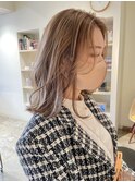 【CROP】シフォンベージュ×ブリーチ