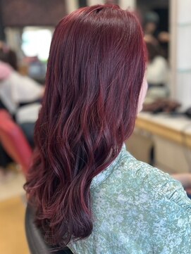 ヘアークリアー 春日部 おしゃれな大人のレッドカラー チェリーレッド 艶感◎