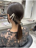 タイトポニーアレンジ